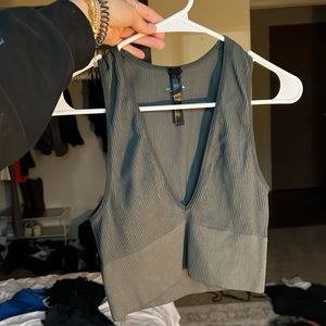 URBAN OUTFITERS! ribbed tight tank. color green. size medium